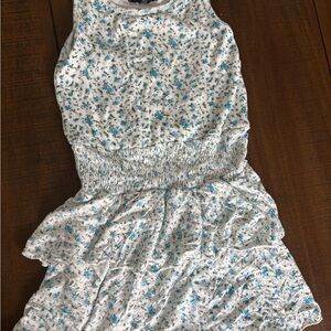 Like New! Girls size M -Flowers by Zoe White and Blue Floral Dress